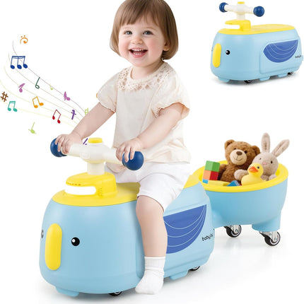 Costzon Toddler Ride On Toys 2 in 1 Ride-On Scooter with Trailer Light Music