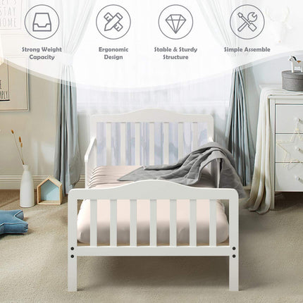 Classic Design Rubber Wood Kids Bed - Costzon
