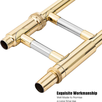 Costzon B Flat Tenor Slide Trombone Brass, Sound for Standard Student Beginner - costzon