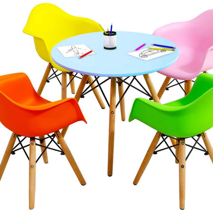 Round Table with Armchairs for Toddler Children - Costzon