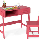 Costzon Kids Desk and Chair Set Wooden Children's School Chair Set