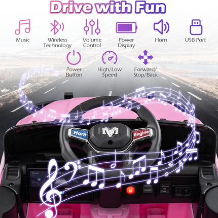 Costzon Ride On Car | 12V Licensed RAM Kids Electric Vehicle w/Remote Control