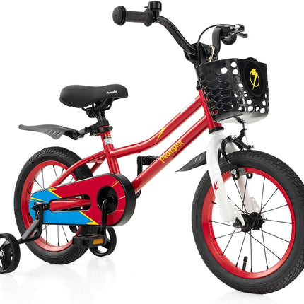 BABY JOY Kids Bike, 12 14 16 18 Inch Children Bikes for Boys Girls Age 3-8 Years w/Training Wheels