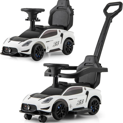 Costzon Push Car for Toddlers 3 in 1 Licensed Maserati Stroller Sliding Walking Car with Handle