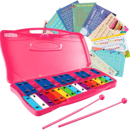 Costzon 25-Note Xylophone w/Case, 2 Child-Safe Mallets, Perfectly Tuned Instrument for Kids - costzon