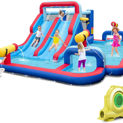 BOUNTECH Inflatable Water Slide, Waterslide Park Bounce House for Outdoor