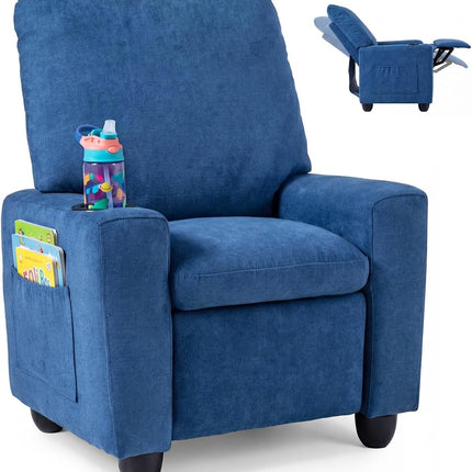Costzon Ergonomic Kids Recliner Chair with Cup Holder & Footrest