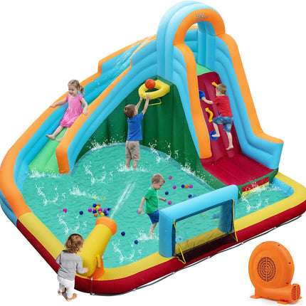 Costzon 6 in 1 Kids Inflatable Water Slide