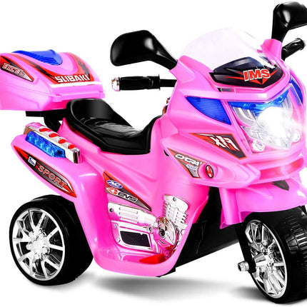 Costzon Ride On Motorcycle, 6V Battery Powered 3 Wheels Electric Bicycle, Ride On Vehicle with Music, Horn, Headlights - costzon