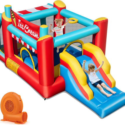 BOUNTECH Ice Cream Themed Inflatable Bounce House with Ball Pit