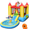 Costzon Inflatable Bounce House, Castle Jumping Bouncer with Water Slide (with 580W Air Blower) - costzon