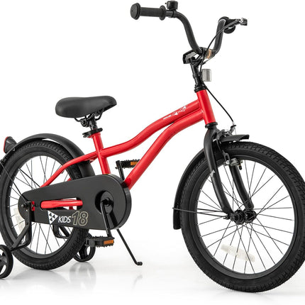 BABY JOY Kids Bike, 12 14 16 18 Inches Sporty Bicycle with Training Wheels