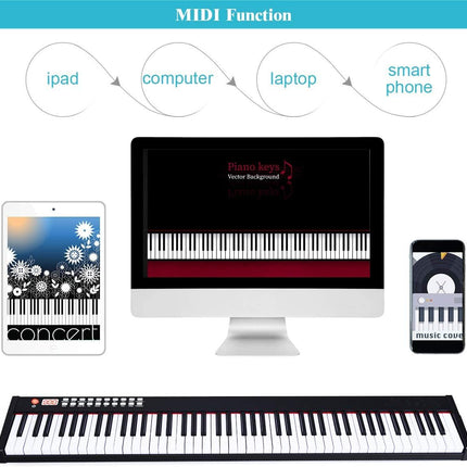 BX-II 88-Key Portable Touch Sensitive Digital Piano - costzon