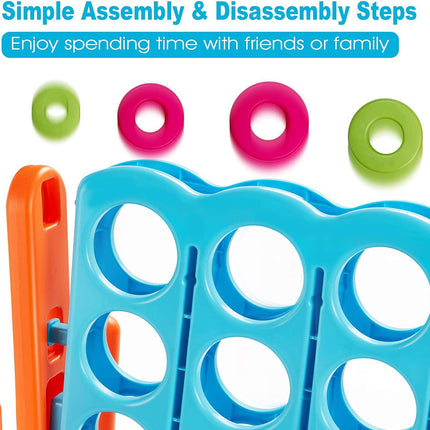 Costzon Giant 4-in-A-Row, Jumbo 4-to-Score Giant Games for Kids Adults - costzon