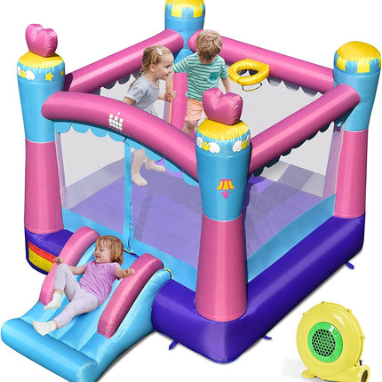 Costzon Inflatable Bounce House, 3-in-1 Bouncy House for Kids Princess Theme
