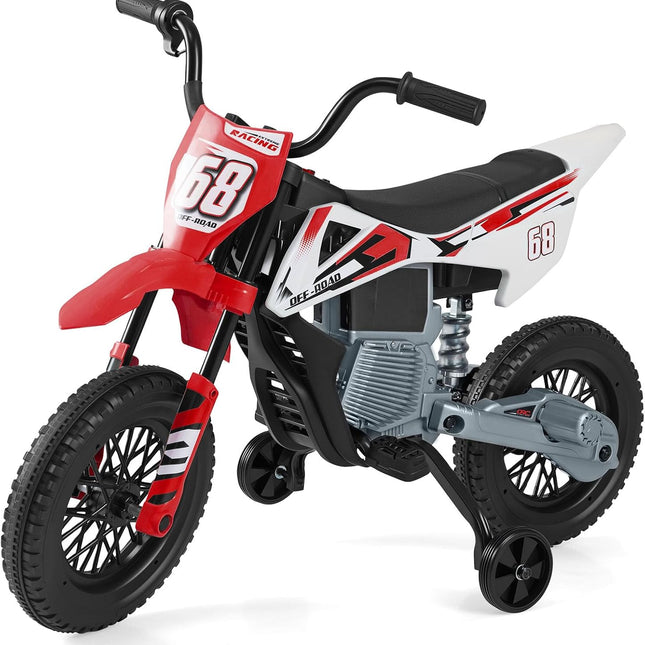 Costzon 12V Kids Motorcycle with Detachable Training Wheels