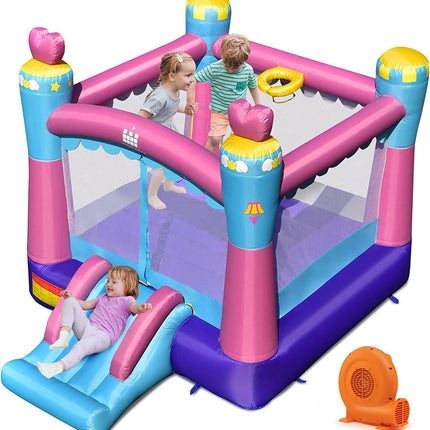 Costzon Inflatable Bounce House, 3-in-1 Bouncy House for Kids Princess Theme