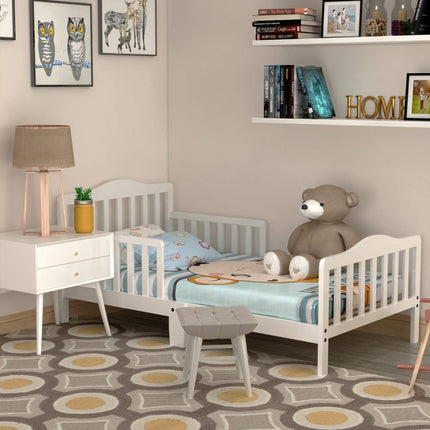 Classic Design Rubber Wood Kids Bed - Costzon