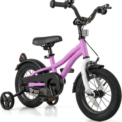 BABY JOY Kids Bike, 12 14 16 18 Inches Sporty Bicycle with Training Wheels