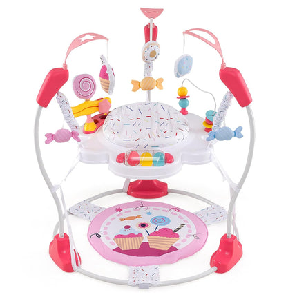 BABY JOY Baby Jumpers and Bouncers, Infant Activity Center with Music Lights Sounds, 360° Rotating Seat and 5 Adjustable Heights