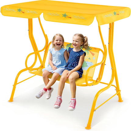 Costzon Kids All-Weather Lounge Chair Hammock with Adjustable Canopy