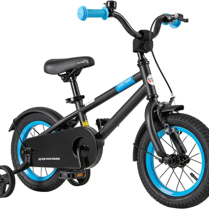 BABY JOY Kids Bike, 12 Inch Sport Style Children's Bicycle with Vivid Color, Training Wheels