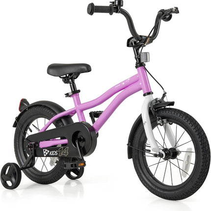 BABY JOY Kids Bike, 12 14 16 18 Inches Sporty Bicycle with Training Wheels
