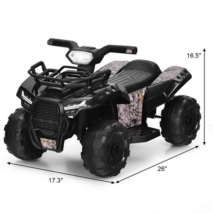 Kids ATV, 6V Battery Powered Electric Vehicle - Tangkula