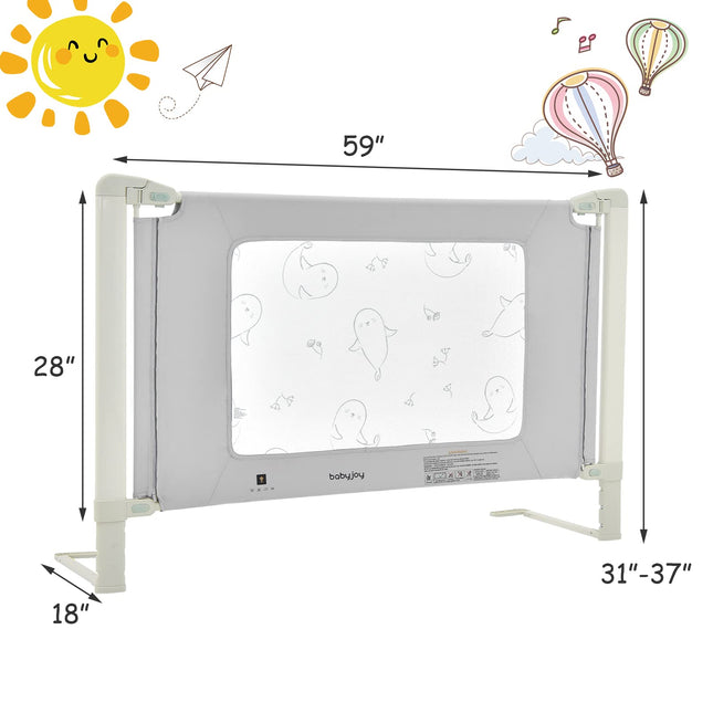 BABY JOY Bed Rails for Toddlers, Height Adjustable Kids Rail Guard