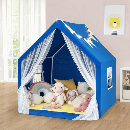 Costzon Kids Tent, Toddler Indoor Outdoor Playhouse w/Windows, Washable Cotton Mat