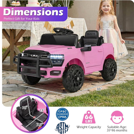 Costzon Ride On Car | 12V Licensed RAM Kids Electric Vehicle w/Remote Control
