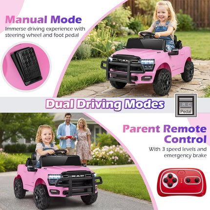 Costzon Ride On Car | 12V Licensed RAM Kids Electric Vehicle w/Remote Control