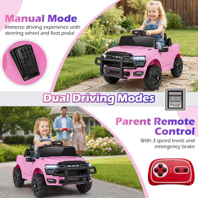 Costzon Ride On Car | 12V Licensed RAM Kids Electric Vehicle w/Remote Control