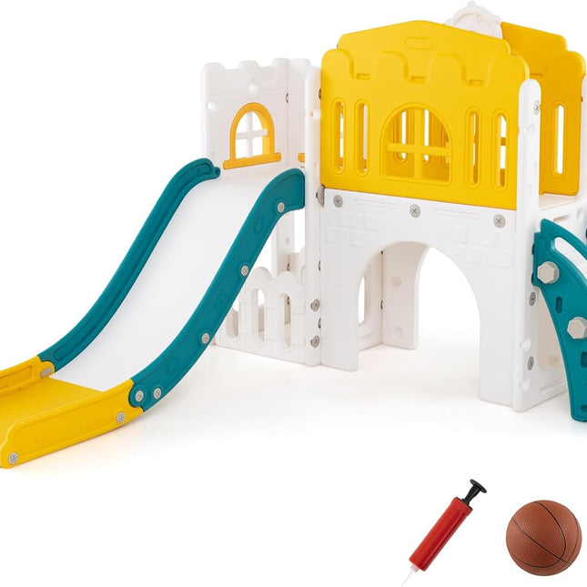 Costzon 9 in 1 Toddler Slide Kids Slide and Climber Playset