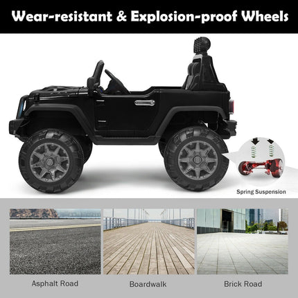 Costzon Ride on Truck, 12V Battery Powered Electric Vehicle w/ 2.4G Remote Control - costzon
