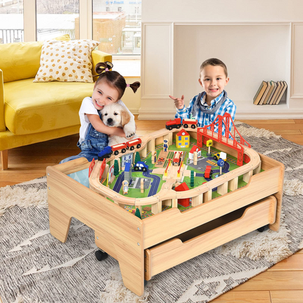 Wood Kids Activity Table - Costzon