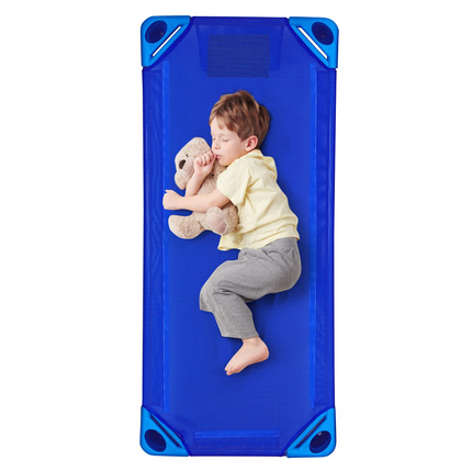 Kids Stackable Naptime Cot, Toddler Daycare Rest Mat w/Easy Lift Corner Detachable Oxford Cloth (Multicolor)