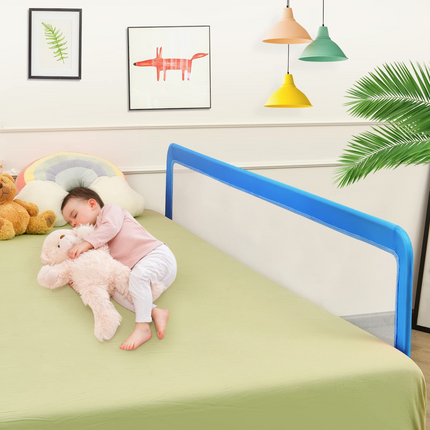 Costzon Bed Rails for Toddlers, 71'' Extra Long, Swing Down Bed Guard w/Safety Strap for Convertible Crib