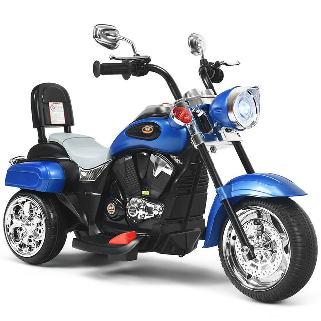 Costzon Kids Ride on Chopper Motorcycle, 6 V Battery Powered Motorcycle Trike w/Horn - costzon