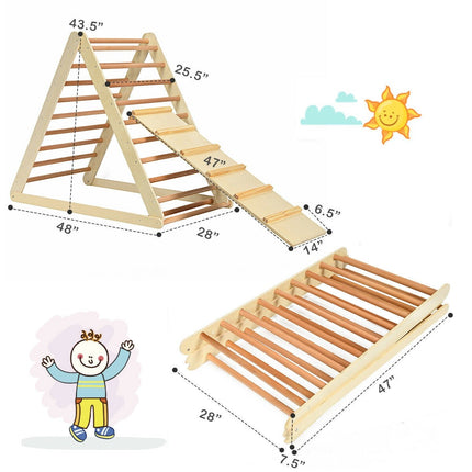 3 in 1 Toddler Wooden Activity Climber for Sliding & Climbing
