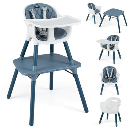 Costzon 4 in 1 Convertible High Chair, Infant Dining Chair Booster Seat with Removable Tray