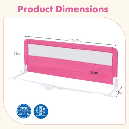 Costzon Bed Rail Guard for Toddlers, 59" Foldable Baby Bed Rail