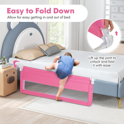Costzon Bed Rail Guard for Toddlers, 59" Foldable Baby Bed Rail