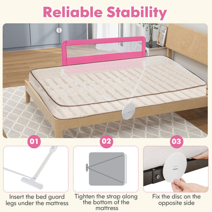 Costzon Bed Rail Guard for Toddlers, 59" Foldable Baby Bed Rail