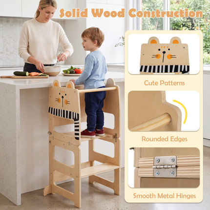 Costzon 3-in-1 Toddler Step Stool for Kitchen with Blackboard