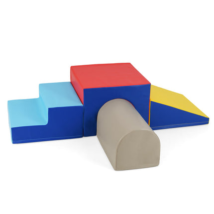 Costzon Climbing Toys for Toddlers, 4 PCS Foam Play Cushions for Kids Indoor Climb and Crawl Play Children Development