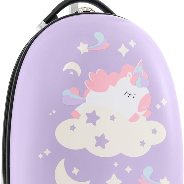 BABY JOY Kids Luggage, 16” Hard Shell Kids Carry On Luggage, Kids Suitcase for Girls Boys Toddlers
