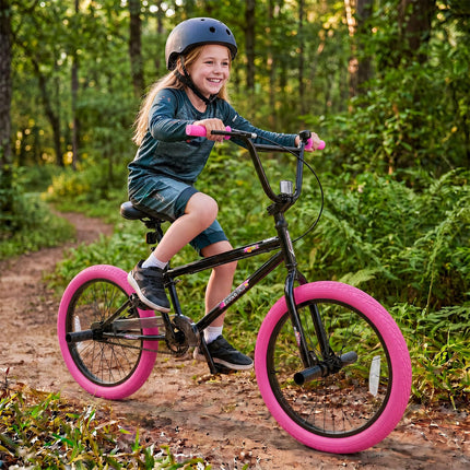 BABY JOY 20" Freestyle BMX Bicycle for Kids Teens & Adults w/ 360° Steering & 4 Pegs