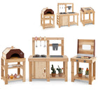 3-Piece Outdoor Kitchen Set, Wooden Mud Kitchen