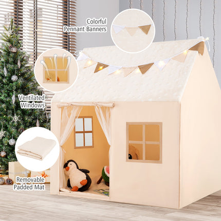 Kids Play Tent w/Padded Mat, Toddlers Castle